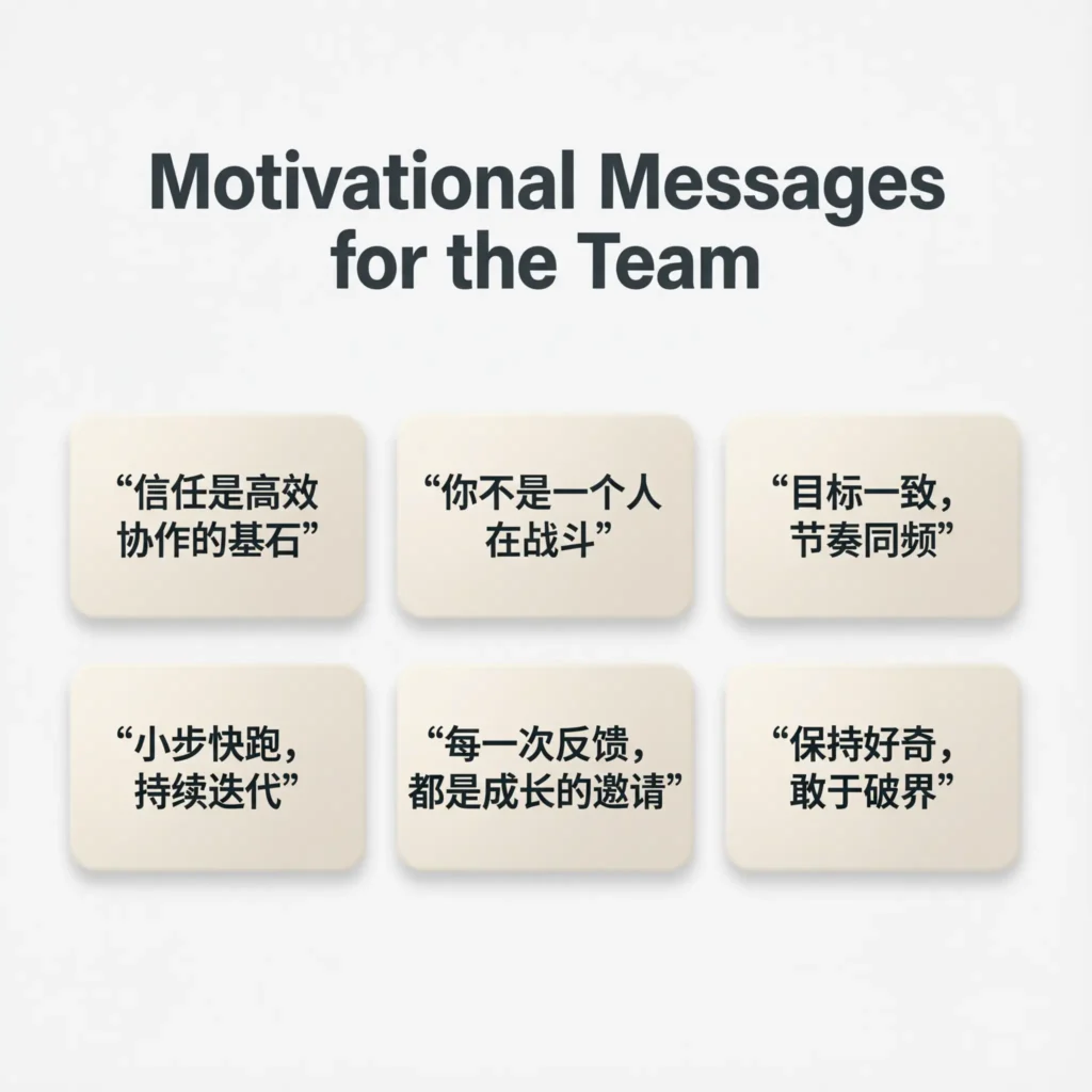 Motivational Messages for the Team