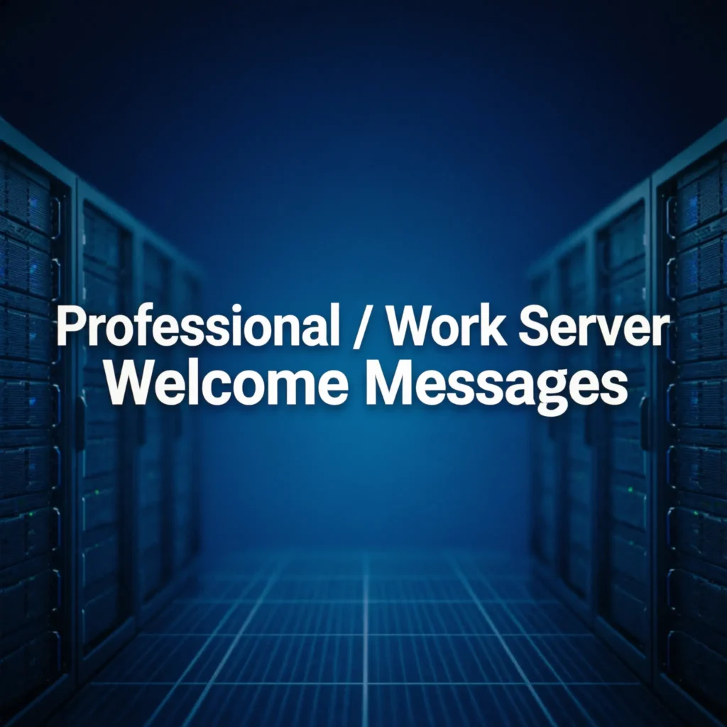 Professional / Work Server Welcome Messages
