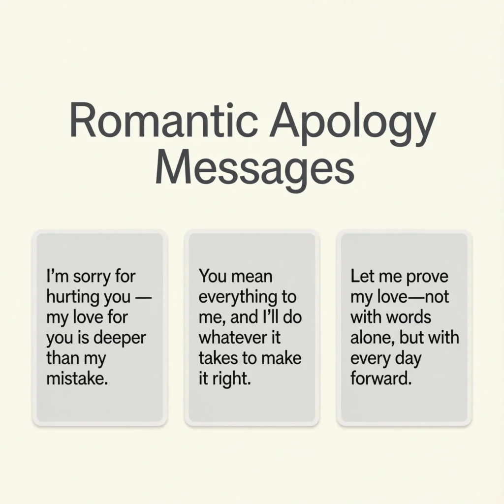 Romantic Apology Messages