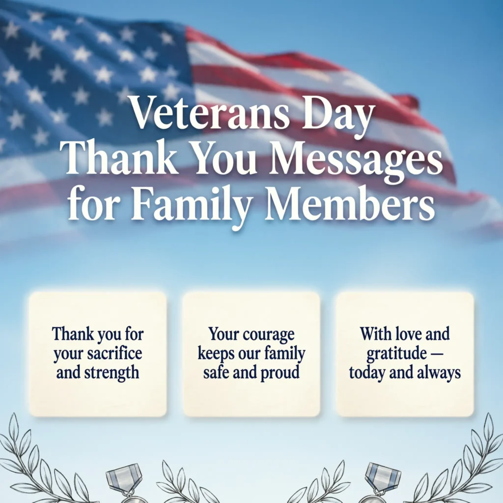 Veterans Day Thank You Messages for Family Members