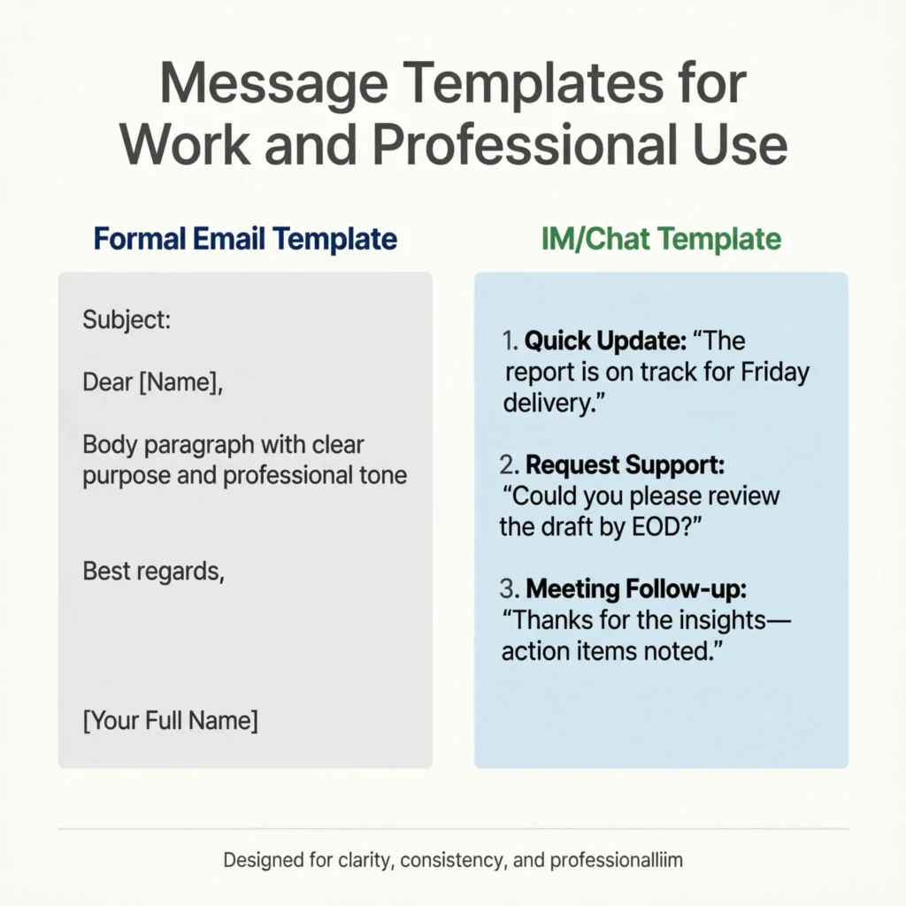 Message Templates for Work and Professional Use